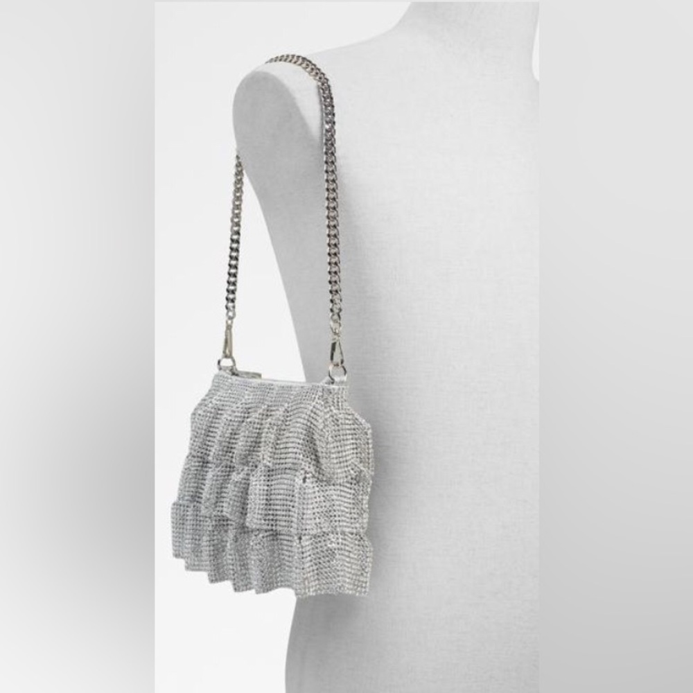 Aldo Gemmy Silver Shoulder Bag - Picture 3 of 4